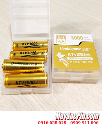 DoublePow KTV AA3000mAh, Pin sạc AA 1.2v DoublePow KTV AA3000mAh (Box 4 viên) |HẾT HÀNG 